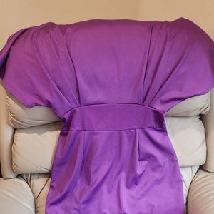 Purple colored sexy and casual dress for church or work.